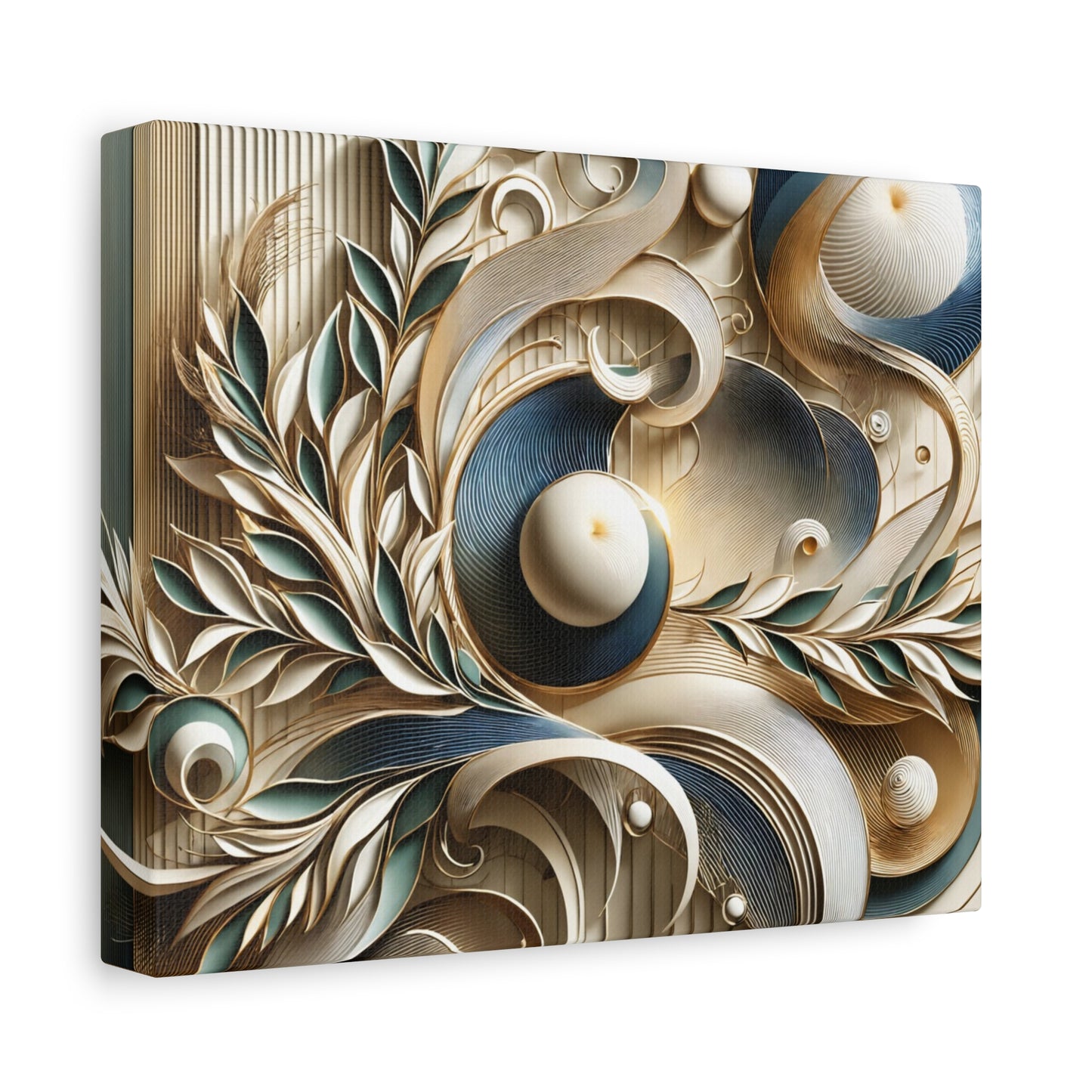 Timeless Flow – Abstract Art in Shades of Blue, Black, and White for Modern Interiors