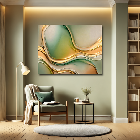 Golden Flow – Abstract Elegance in Motion