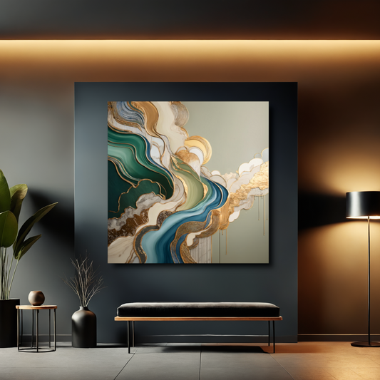 Golden Streams – A Symphony of Flow and Elegance